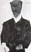 Portrait of a otto wagner Egon Schiele